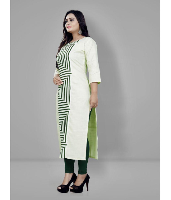 Lerkiza - Green Cotton Womens Straight Kurti ( Pack of 1 ) - None