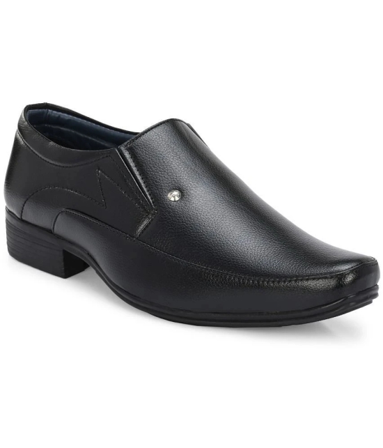 Leeport Black Mens Mocassin Formal Shoes - None