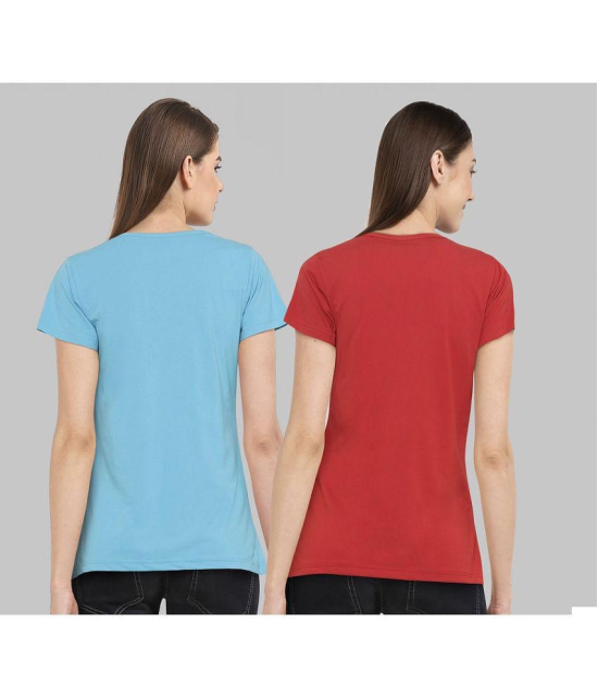 CHOZI - Multi Color Cotton Regular Fit Women's T-Shirt ( Pack of 2 ) - None