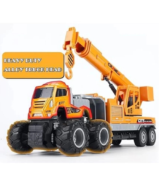 Alloy Toys Flatbed Truck Toy Tractor Alloy Inertial Drive Locomotive for Boys & Girls Ages 3+ - Multi-Color