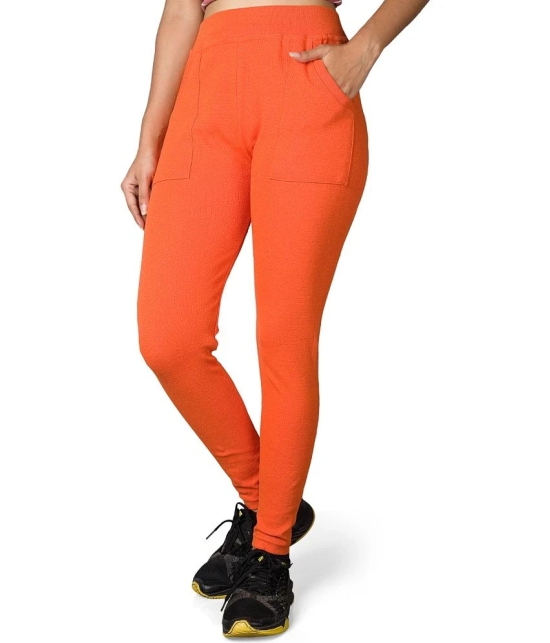 KARARO JEGGINGS - Cotton Blend Skinny Fit Orange Womens Jeggings ( Pack of 3 ) - None