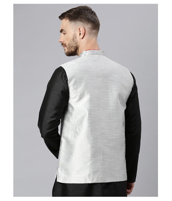 Hangup Grey Polyester Nehru Jacket Single Pack - None