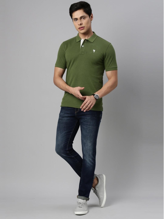 JOVEN MEN SOLID POLO T-SHIRT-XL