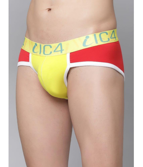 IC4 - Multicolor Cotton Blend Mens Briefs ( Pack of 2 ) - M