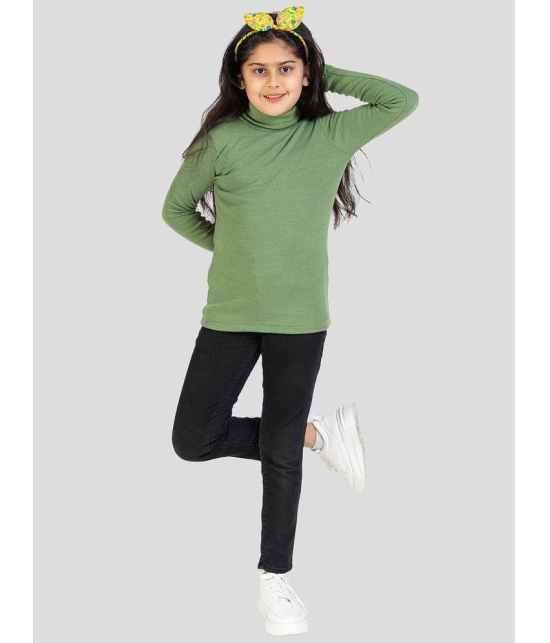 YHA - Mint Green Fleece Girls T-Shirt ( Pack of 1 ) - None