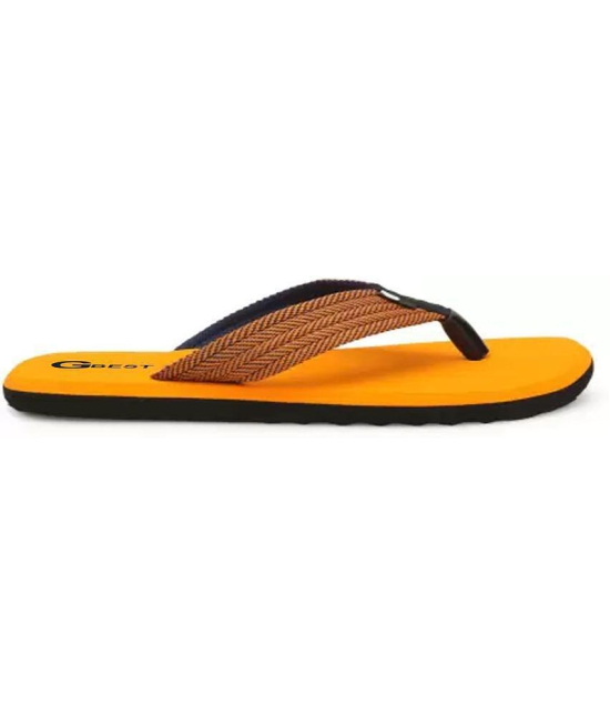 GBest - Orange Men's Thong Flip Flop - None