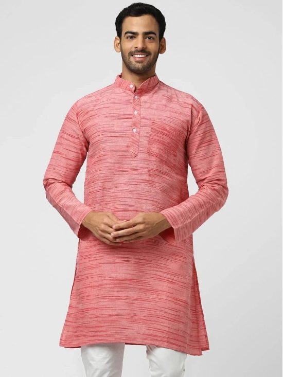 DESHBANDHU DBK - Pink Cotton Blend Mens Regular Kurta ( Pack of 1 ) - None