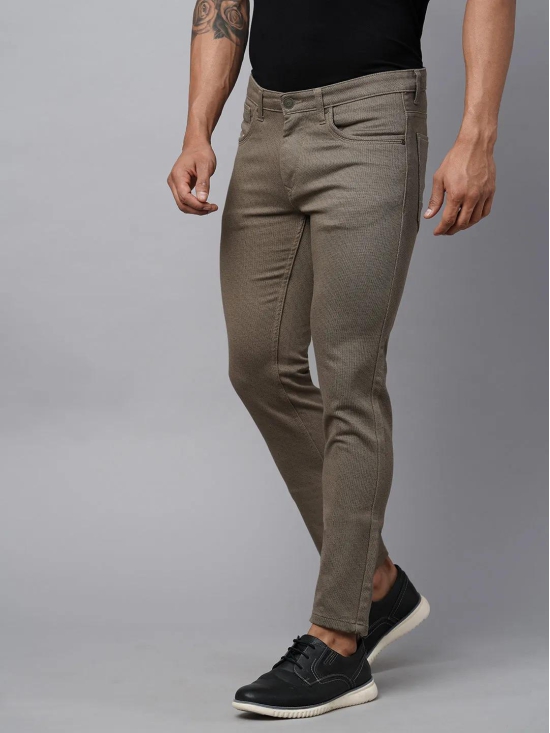 Khaki Ankle Fit Trousers-34 / Khaki