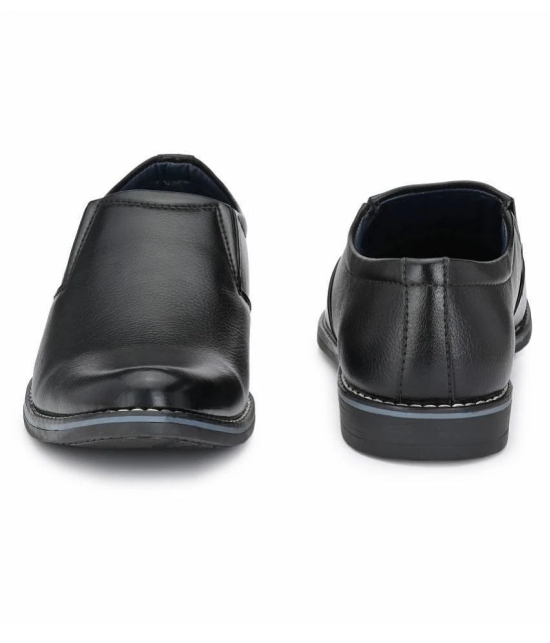 Leeport Slip On Artificial Leather Black Formal Shoes - 9