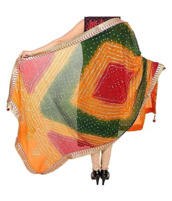 Raj Multicoloured Art Silk Bandhej Dupatta