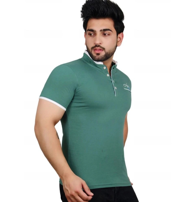 Lycos - Green Cotton Blend Regular Fit Mens T-Shirt ( Pack of 1 ) - None