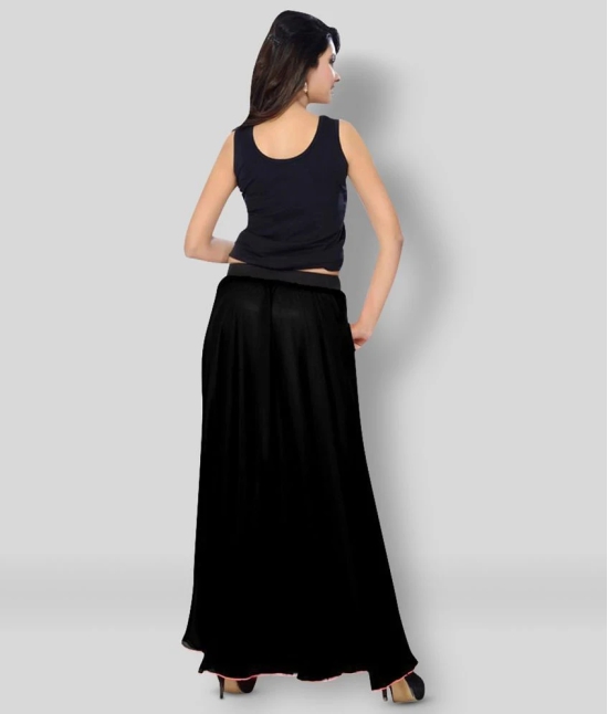 Sttoffa - Black Georgette Womens A-Line Skirt ( Pack of 1 ) - 38