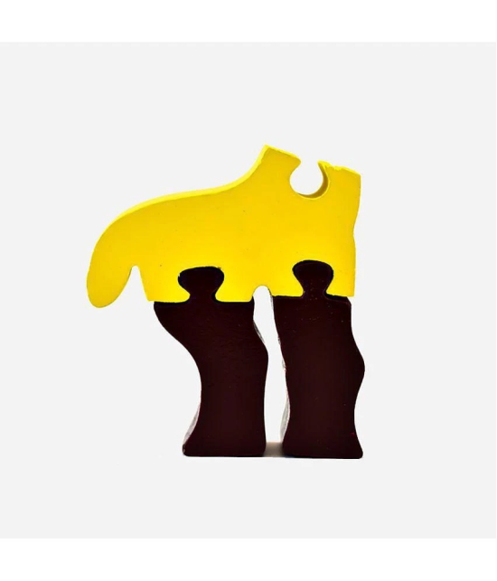 ilearnngrow Wooden Animal Puzzle for kids | Giraffe Puzzle Animal & Shapes Jigsaw Puzzle | Wooden Puzzle for Kids I Learning be a Fun Activity for 2 3 4 5 5+ Year Boys and Girls - Multicolor