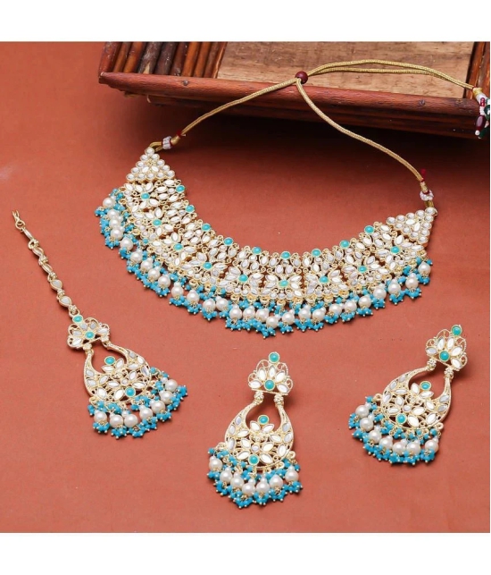 Sukkhi - Blue Alloy Necklace Set ( Pack of 1 ) - Blue