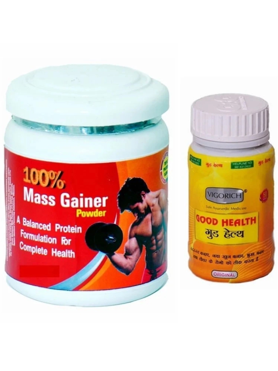 Rikhi Good Health Capsule 50 no.s & 100% Mass Gainer Powder 200 gm Chocolate