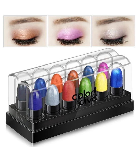 Color Diva Capsule Eyeshadow, Multi Color Shade-104, 1.5g Each (Pack of 12)