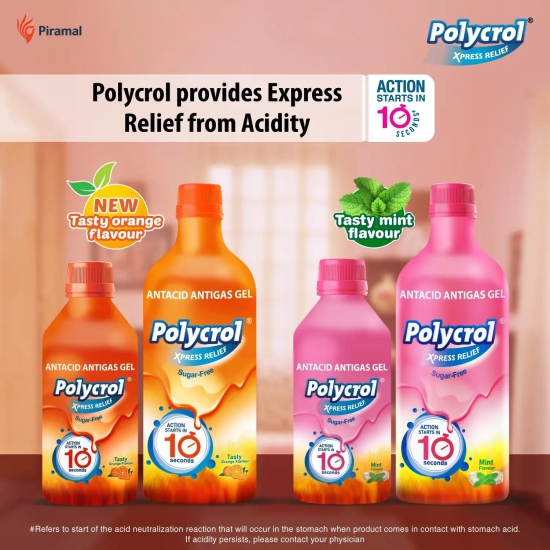 Polycrol Xpress Relief | Mint Flavour-200ml 450 ml Pack of 1