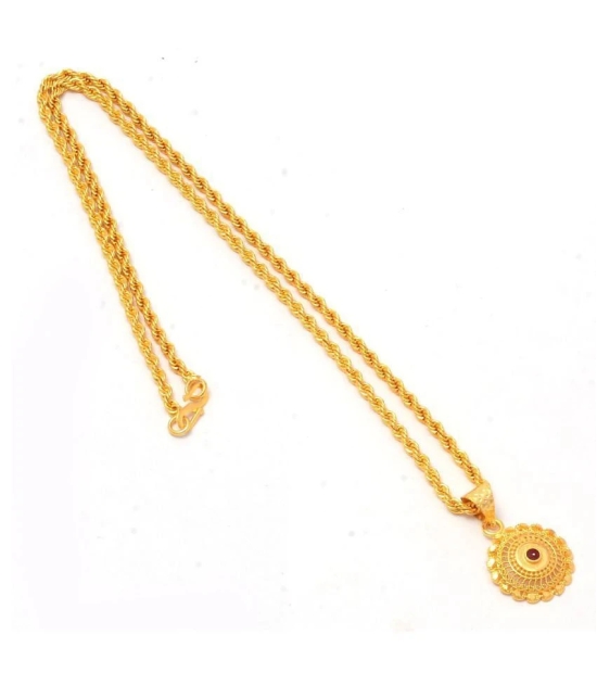 Jewar Mandi New Design Gold Plated Locket/Pendant with Rope/Rassi Chain Daily use for Men, Women & Girls, Boys - Golden