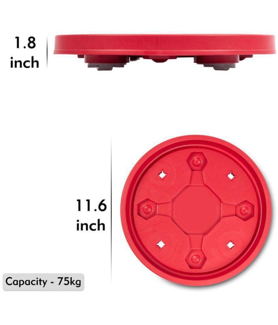 HomePro Plastic Gas Trolley Easily Movable Stand with Wheels Red Pack of 1