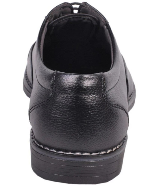 Leeport - Black Mens Oxford Formal Shoes - 6