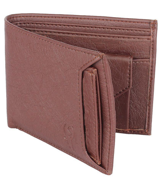 samtroh - Brown Faux Leather Men's Regular Wallet ( Pack of 1 )