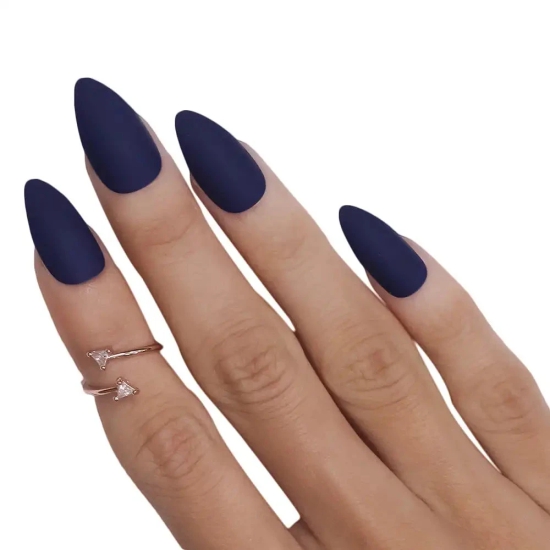 MATTE CLAWS NAILS (NAIL KIT INCLUDED)-Dark Blue