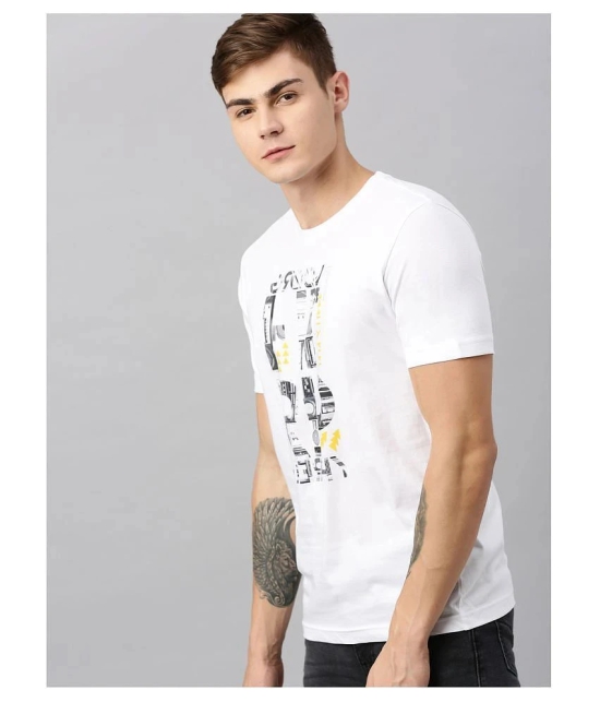 Huetrap cotton White Printed T-Shirt Single Pack - None