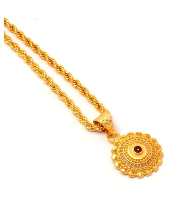 Jewar Mandi New Design Gold Plated Locket/Pendant with Rope/Rassi Chain Daily use for Men, Women & Girls, Boys - Golden