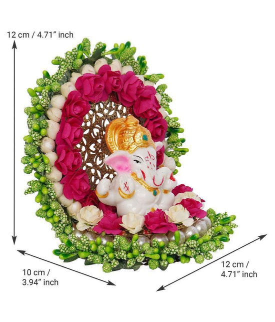 eCraftIndia Showpiece Resin Ganesha Idol 12 x 10 cms Pack of 1