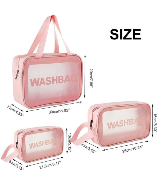 BD Pink Makeup Pouch Set - Pink