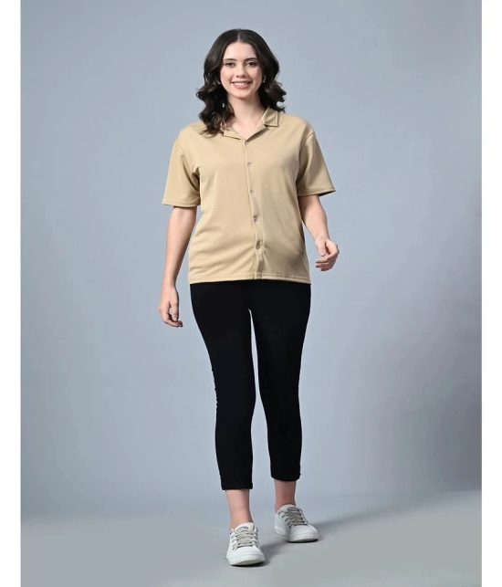 clafoutis Beige Lycra Regular Fit Womens T-Shirt ( Pack of 1 ) - None