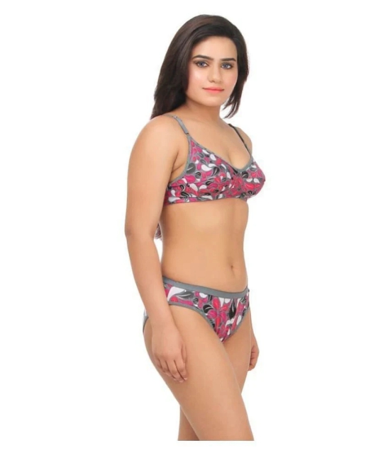 TCG Multi Color Cotton Bra & Panty Set - None