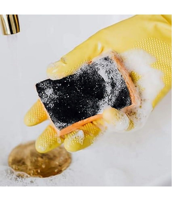 dust n shine - Yellow Cleaning Glove For Kitchen Cleaning