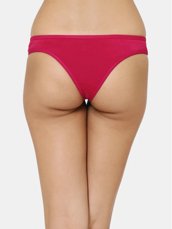 Women’s Solid Red Low-Rise Thong Brief | SUNNY-RD-1 |-XL