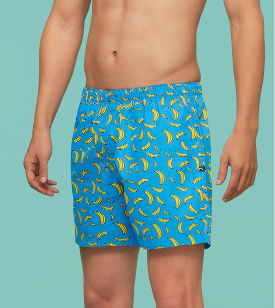 Remix Cotton Boxers Banana Blue M