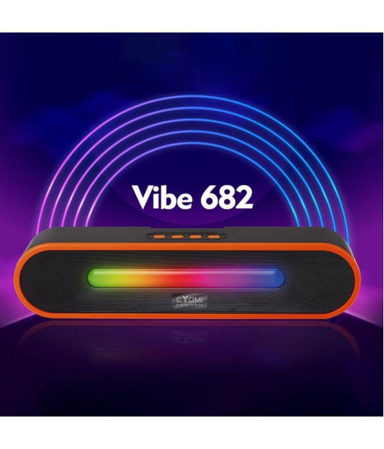 CYOMI Vibe682 10 W Bluetooth Speaker Bluetooth V 5.1 with USB,SD card Slot Playback Time 8 hrs Orange - Orange