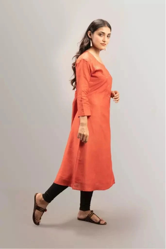 Tisser Cotton Silk Kurti With Hand Embroidery