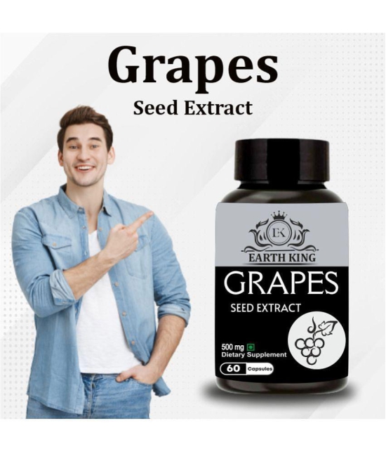 EARTH KING Grapes Seed Capsule, Antioxidant Supplement for Men & Women (pack of 2)