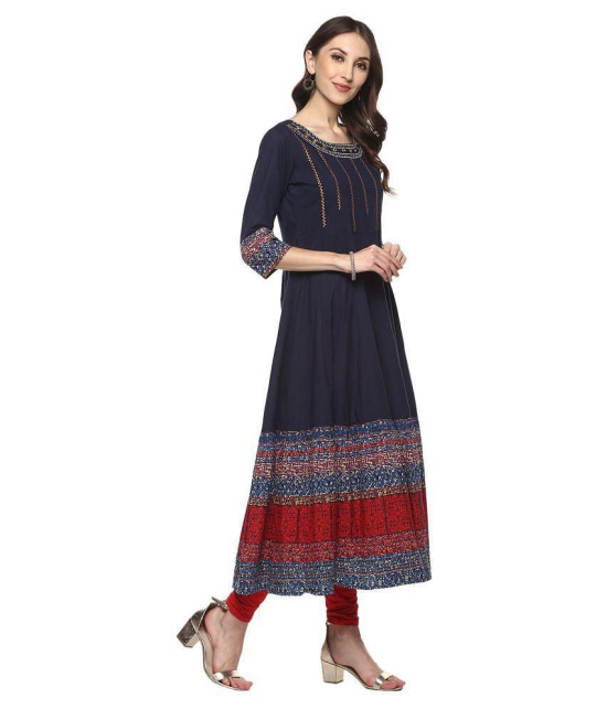 Yash Gallery Multicolor Cotton Anarkali Kurti - None