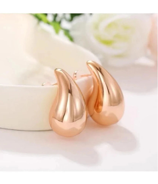 FASHION FRILL Rose Gold Stud Earrings ( Pack of 2 ) - Rose Gold