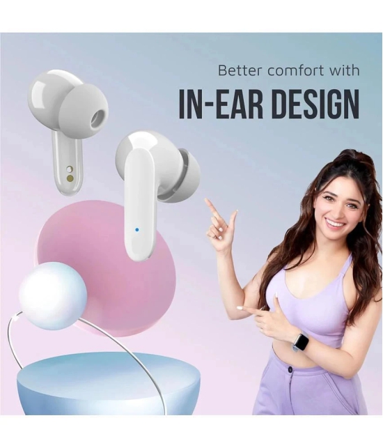 COREGENIX Buds Prima Bluetooth True Wireless (TWS) In Ear 20 Hours Playback Low Latency IPX4(Splash & Sweat Proof) White