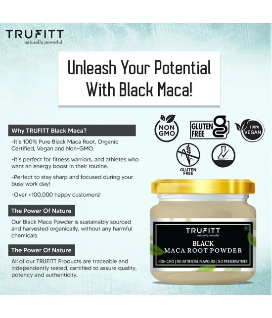 Trufitt Peruvian Black Maca Root Powder Boosts Energy And Immunity Relieves Stress - (100Gm)