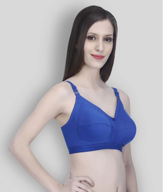 Elina Pack of 1 Cotton Non Padded Womens T-Shirt Bra ( Blue ) - None