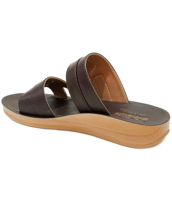 ASIAN Brown Womens Leather Slipper - None