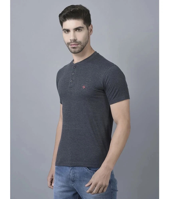 Dollar Cotton Blend Regular Fit Solid Half Sleeves Mens T-Shirt - Navy Blue ( Pack of 1 ) - None