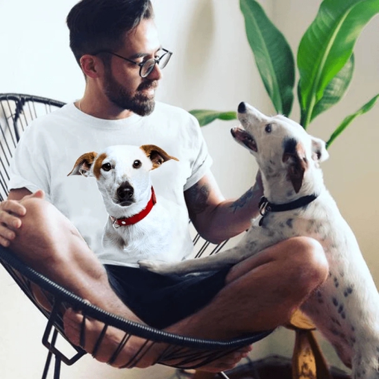 Personalized Unisex T-Shirt With Your Pet’s Photo and Name-Black / XL / 2 - 1299