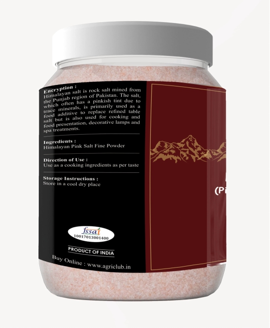 Agri Club Himalayan Pink Salt Fine Powder, 950 gm