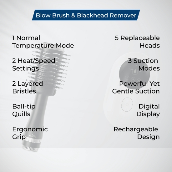 Blow Brush  Blackhead Combo-Black