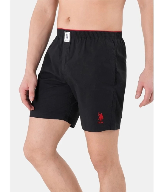 U.S. Polo Assn. Black Cotton Mens Shorts ( Pack of 1 ) - None