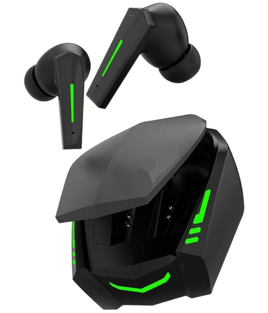 COREGENIX Gaming pro Type C Bluetooth Headphone In Ear 30 Hours Playback Low Latency IPX5(Splash & Sweat Proof) Black